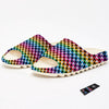 Houndstooth Rainbow Pride Print Pattern Sandals-grizzshop