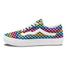 Houndstooth Rainbow Pride Print Pattern Skate Shoes-grizzshop