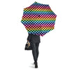 Houndstooth Rainbow Pride Print Pattern Umbrella-grizzshop