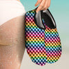 Houndstooth Rainbow Pride Print Pattern Water Shoes-grizzshop