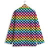 Houndstooth Rainbow Pride Print Pattern Women's Blazer-grizzshop