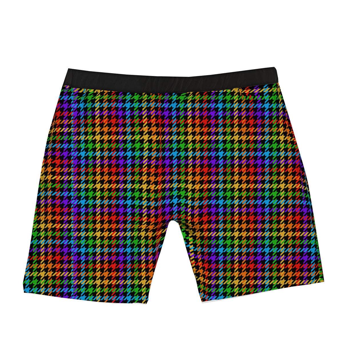 Houndstooth Rainbow Print Pattern Boxer Briefs-grizzshop