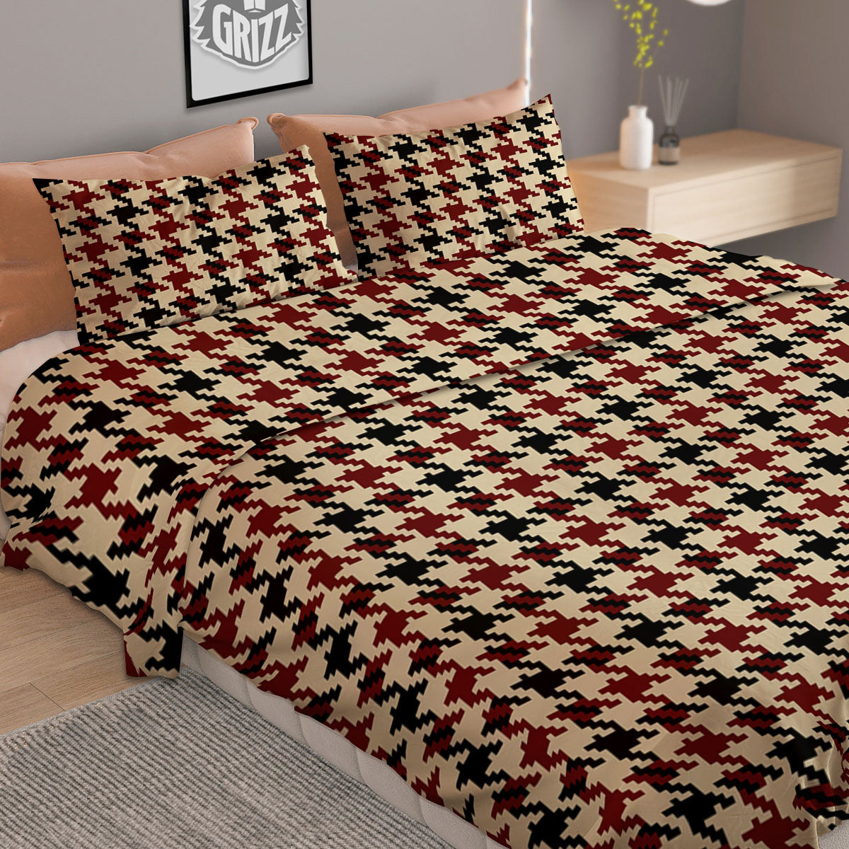 Hibiscus White Tropical Print Pattern Duvet Cover Bedding Set