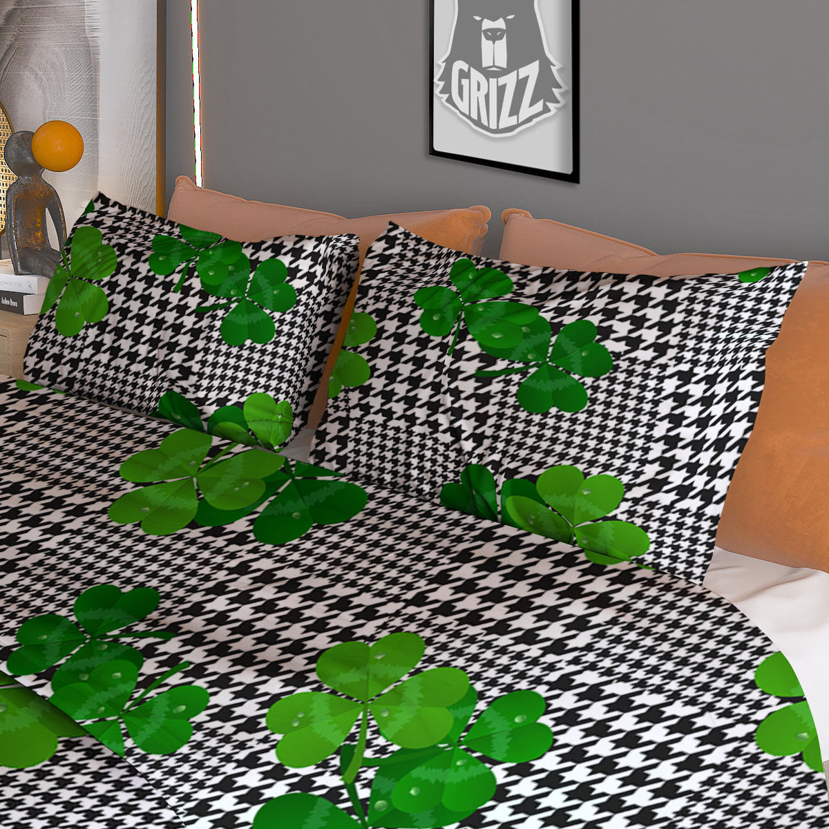 Honeycomb Sweet Honey Print Pattern Duvet Cover Bedding Set