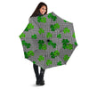 Houndstooth Shamrocks Print Pattern Umbrella-grizzshop