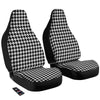 Houndstooth White And Black Print Car Seat Covers-grizzshop