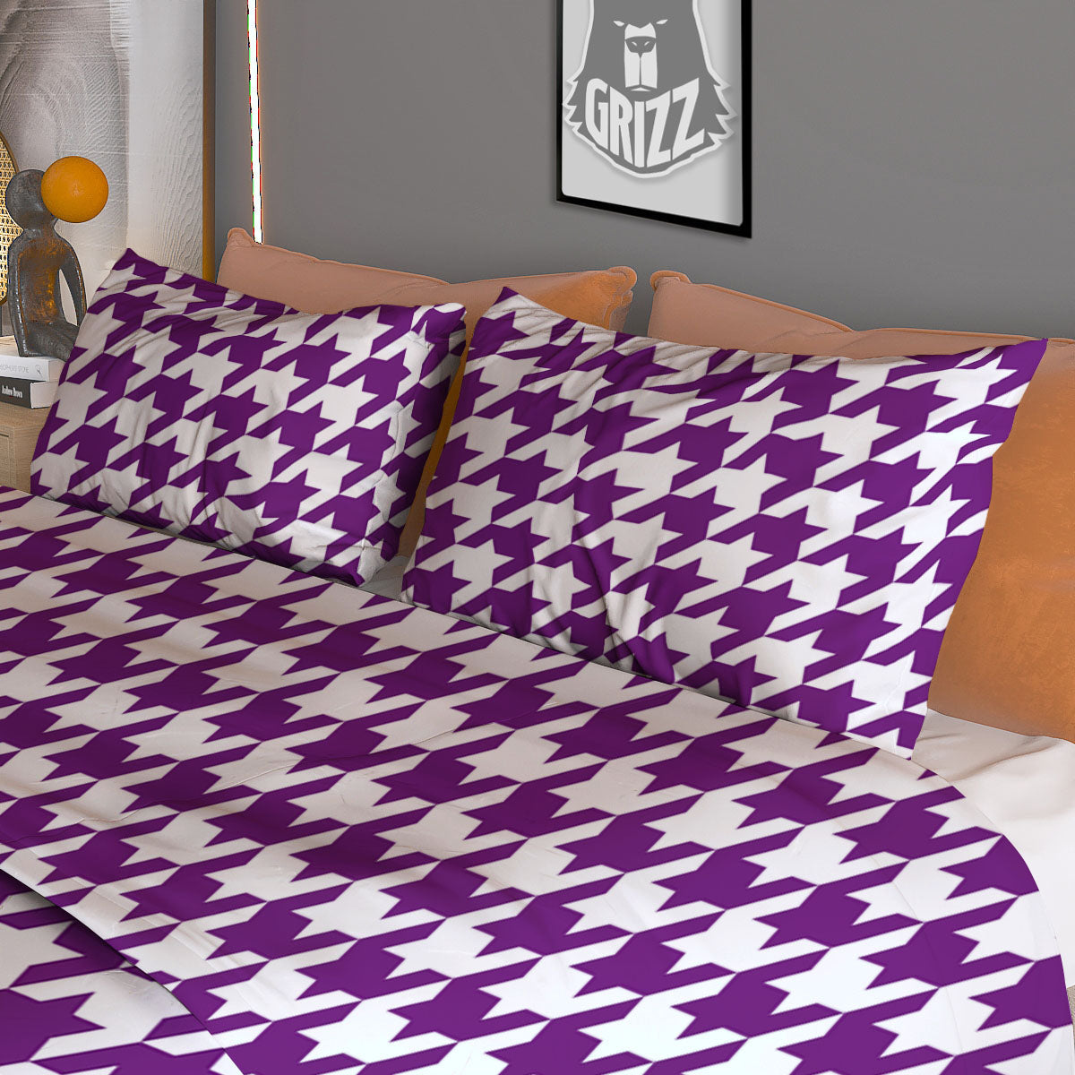 Hop Cone Vintage Print Pattern Duvet Cover Bedding Set