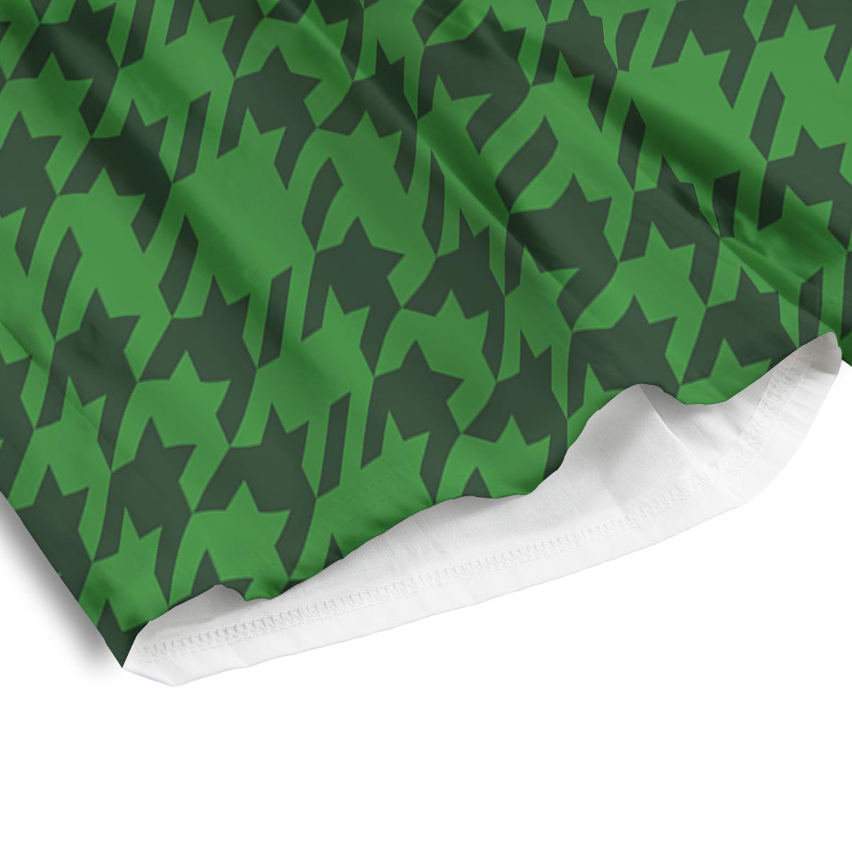 Houndstooth green Trippy Print Pattern Men's Athletic Shorts