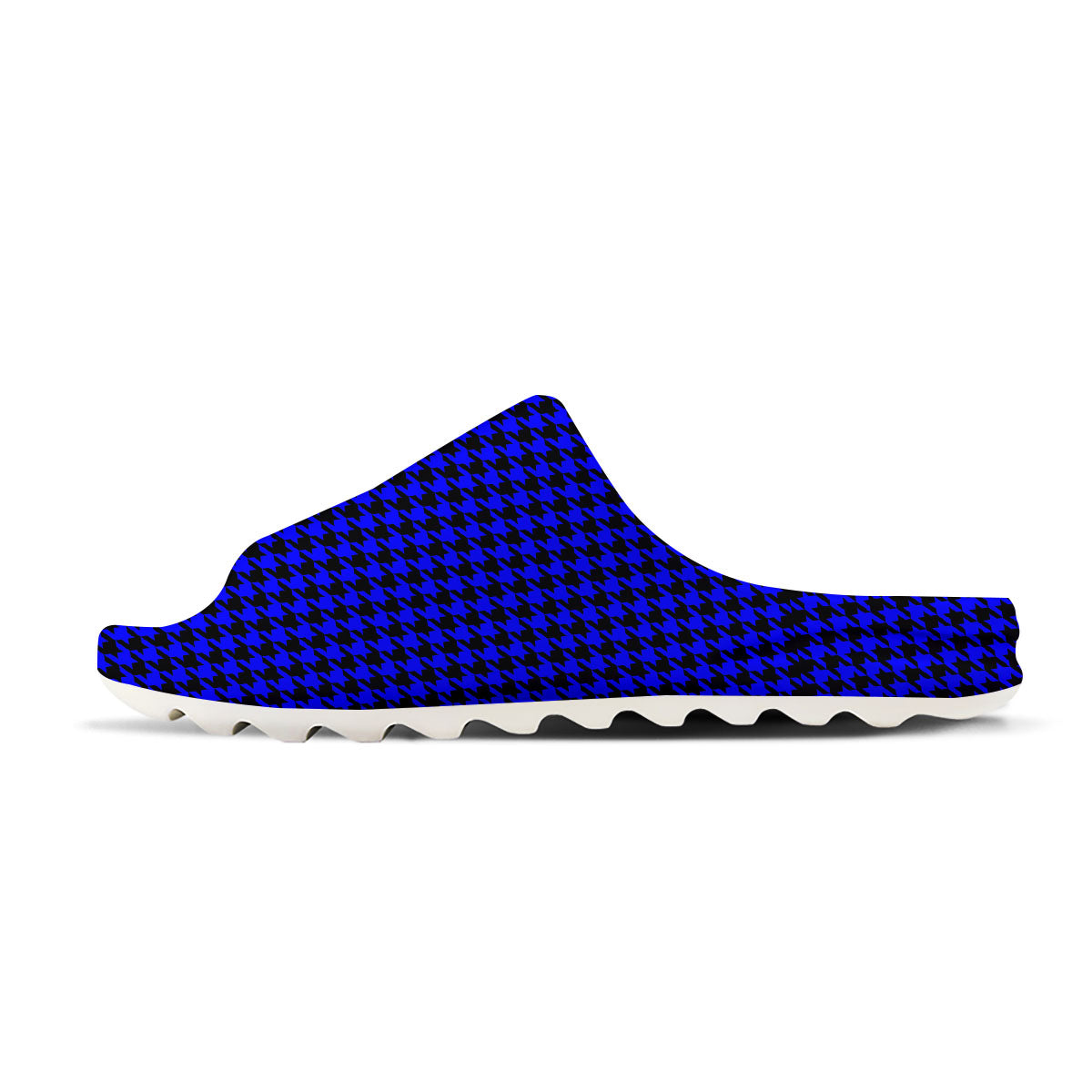 Houndstooth Black And Blue Print Pattern Sandals-grizzshop