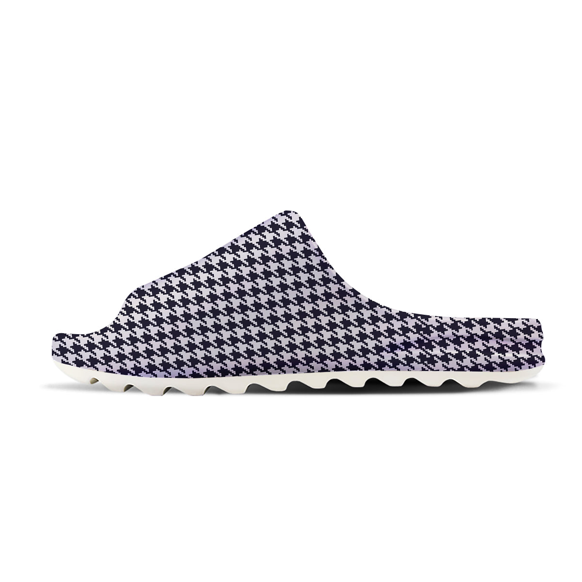 Houndstooth Black Pixel Print Pattern Sandals-grizzshop