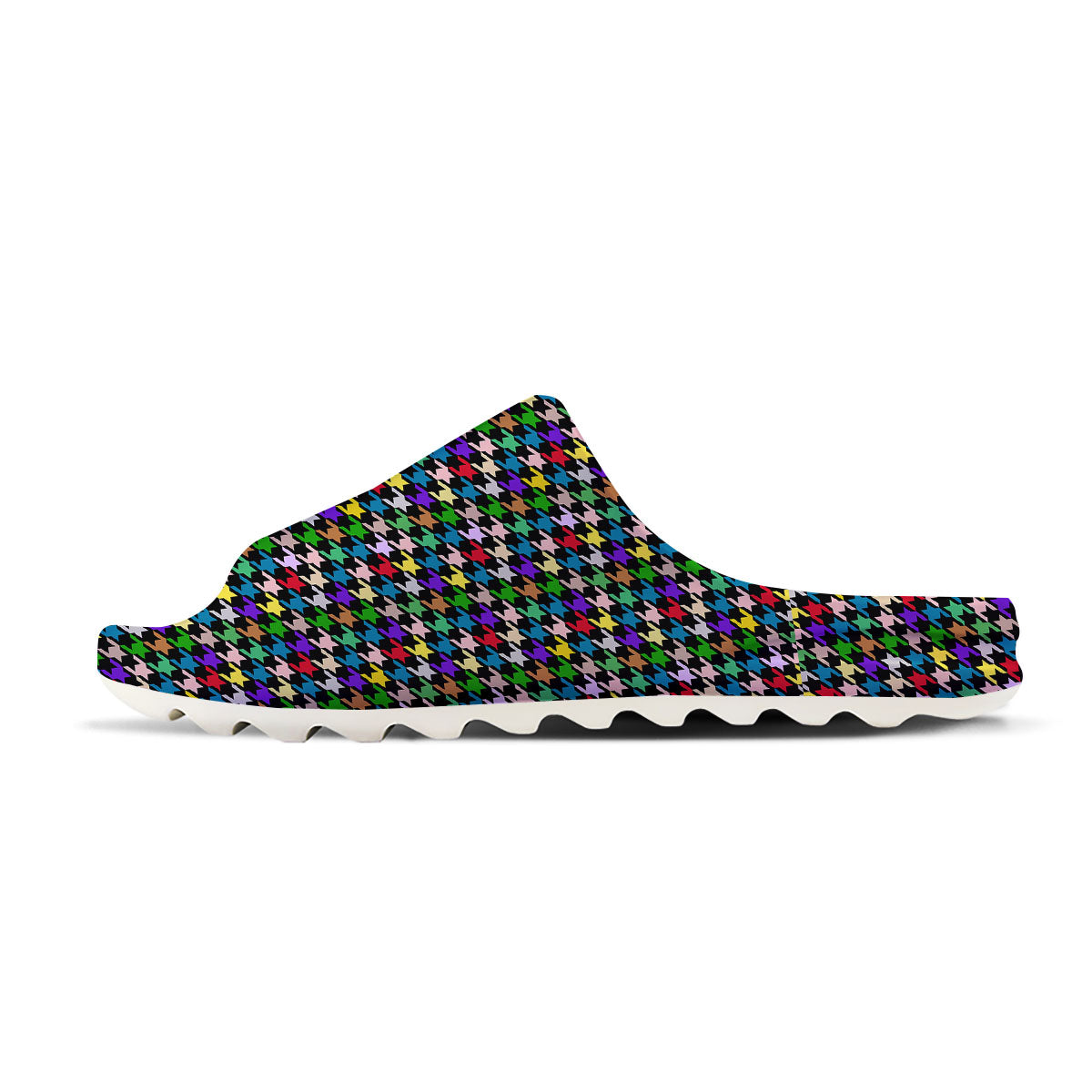 Houndstooth Colorful Print Pattern Sandals-grizzshop