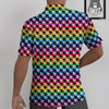 Houndstooth Rainbow Pride Print Pattern Untucked Shirts-grizzshop