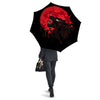 Howling Wolf Red Moon Print Umbrella-grizzshop