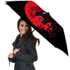 Howling Wolf Red Moon Print Umbrella-grizzshop