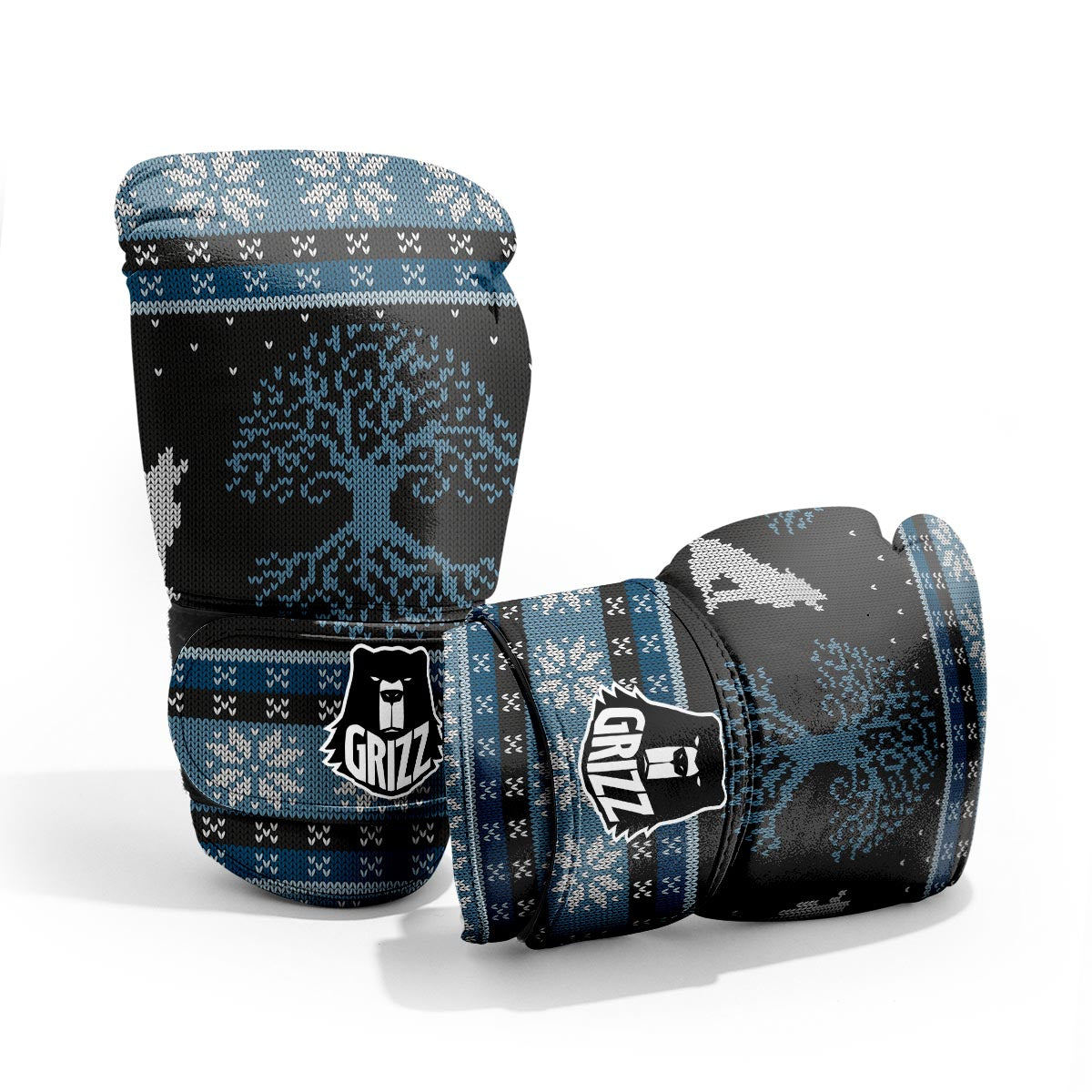 Howling Wolves And Tree Of Life Print Pro Boxing Glove