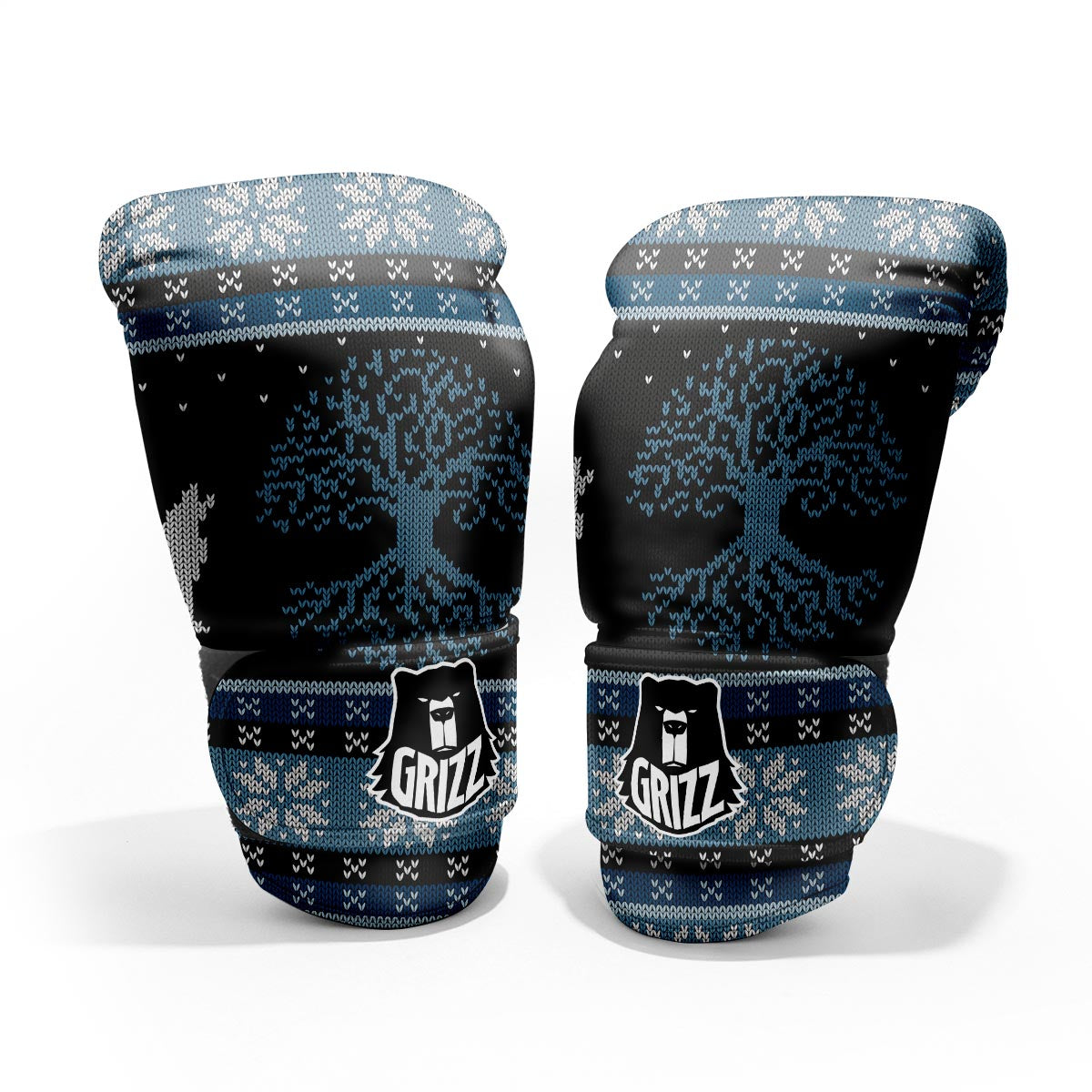 Howling Wolves And Tree Of Life Print Pro Boxing Glove