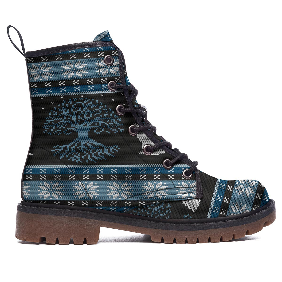 Howling Wolves And Tree Of Life Print Work Boots-grizzshop