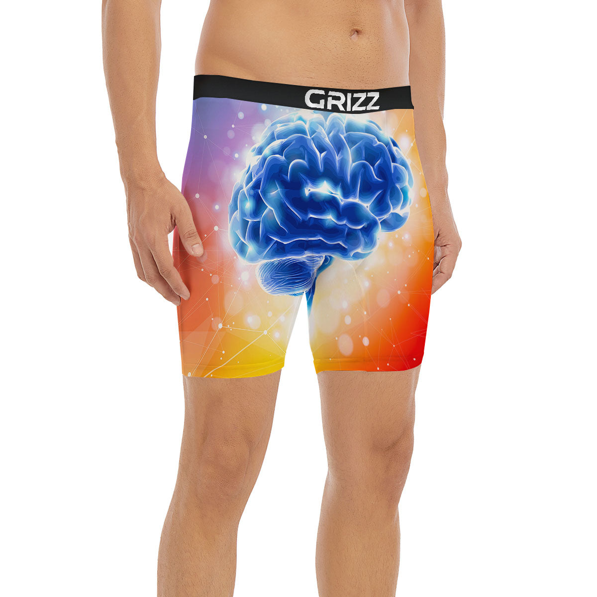 Human Brain Boxer Briefs-grizzshop