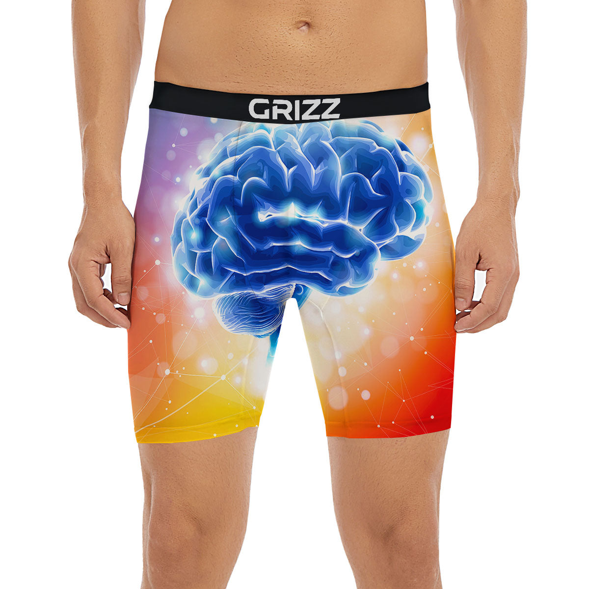 Human Brain Boxer Briefs-grizzshop