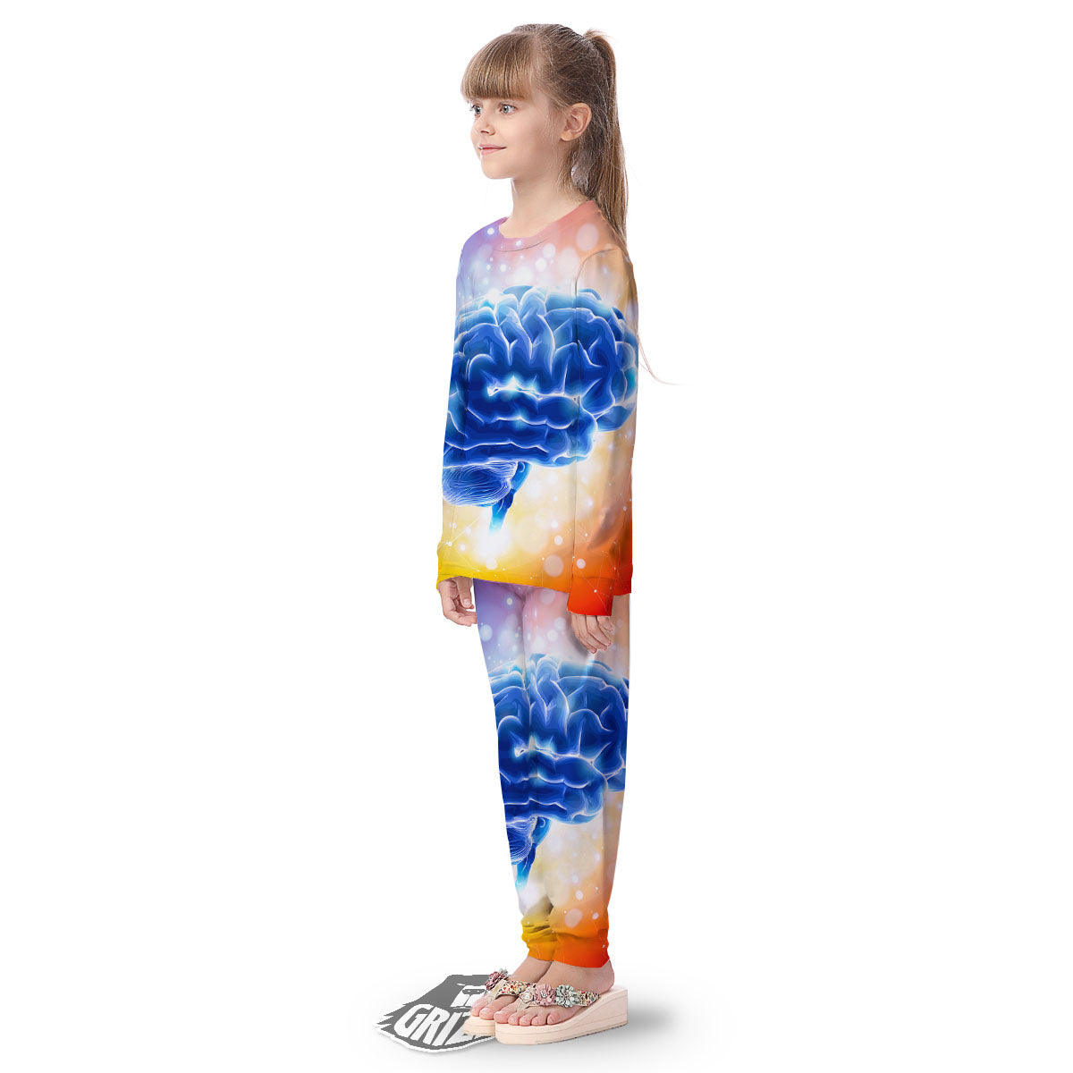 Human Brain Kid's Pajamas-grizzshop