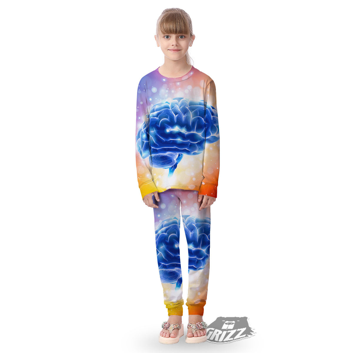 Human Brain Kid's Pajamas-grizzshop