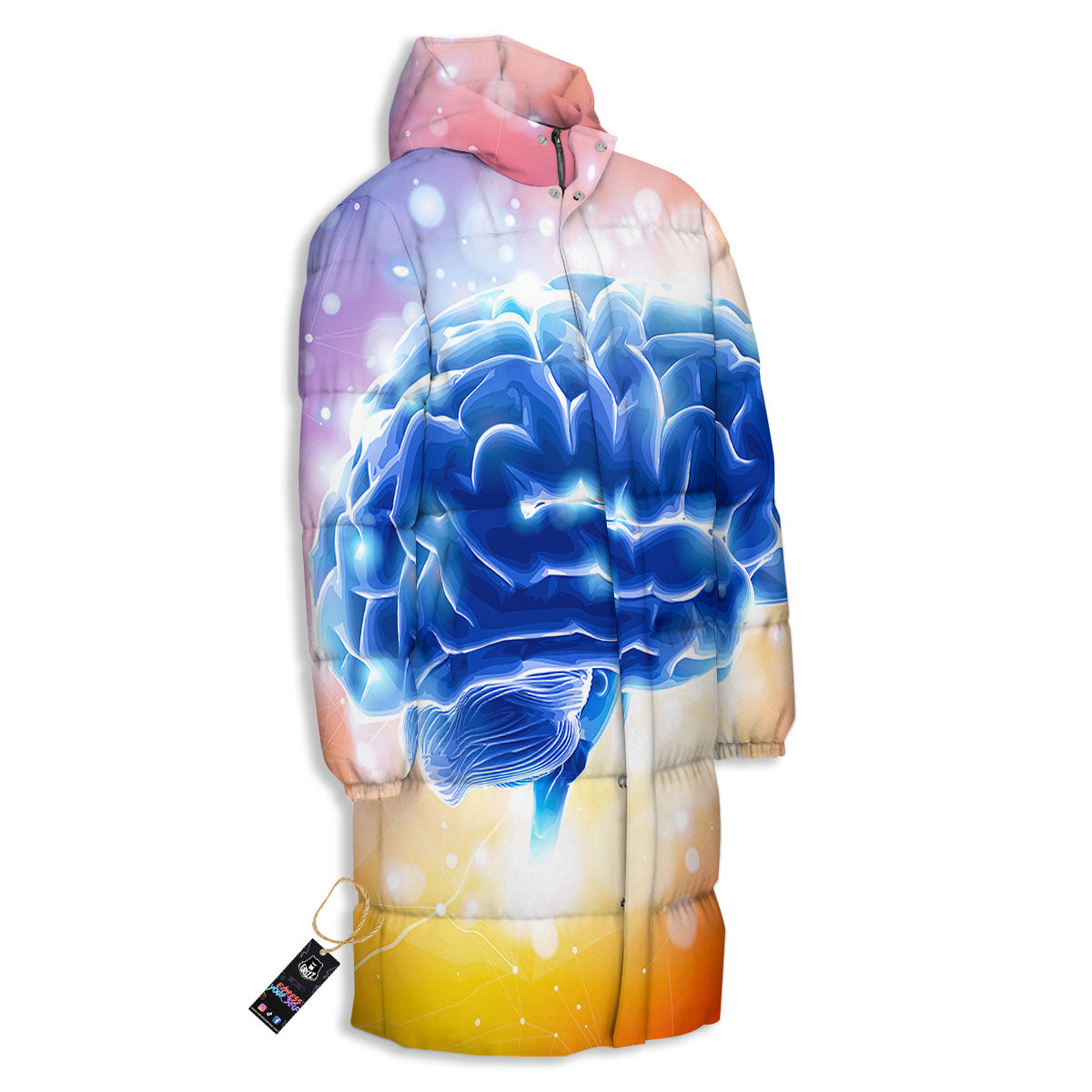 Human Brain Long Down Jacket-grizzshop