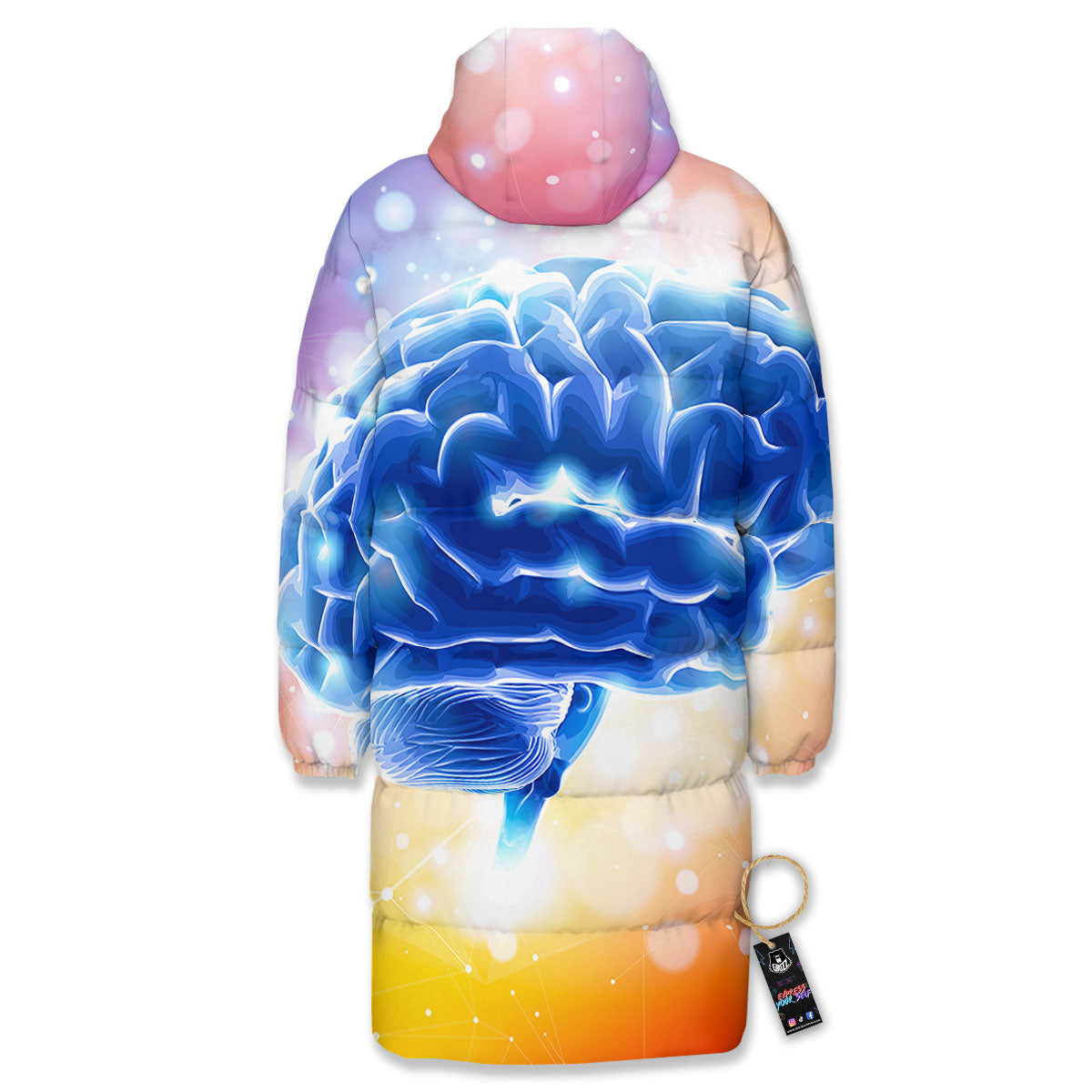 Human Brain Long Down Jacket-grizzshop