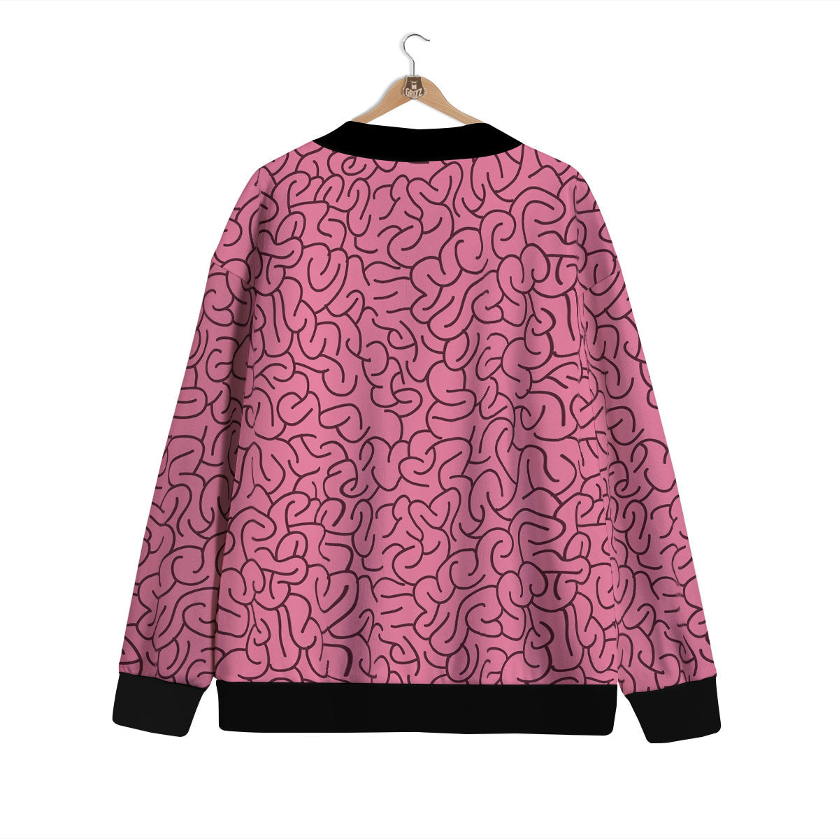 Human Brain Print Pattern Cardigan-grizzshop