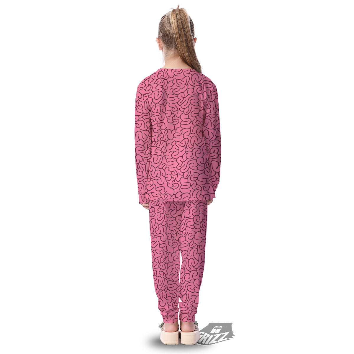Human Brain Print Pattern Kid's Pajamas-grizzshop