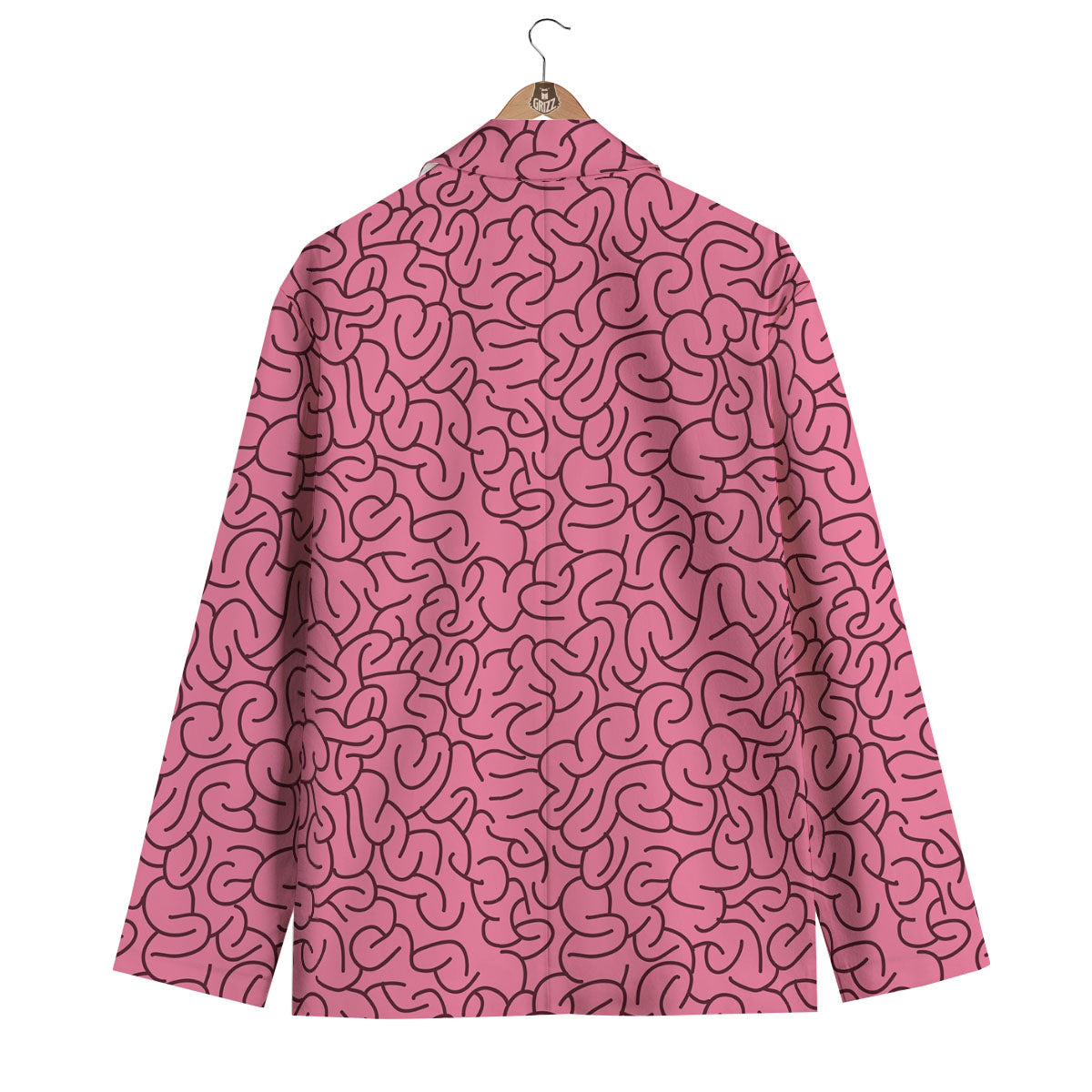 Human Brain Print Pattern Men's Blazer-grizzshop