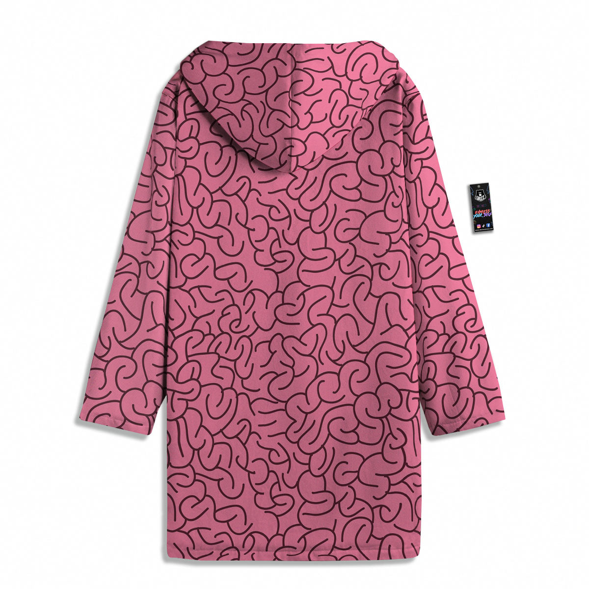 Human Brain Print Pattern Men's Windbreaker Jacket-grizzshop