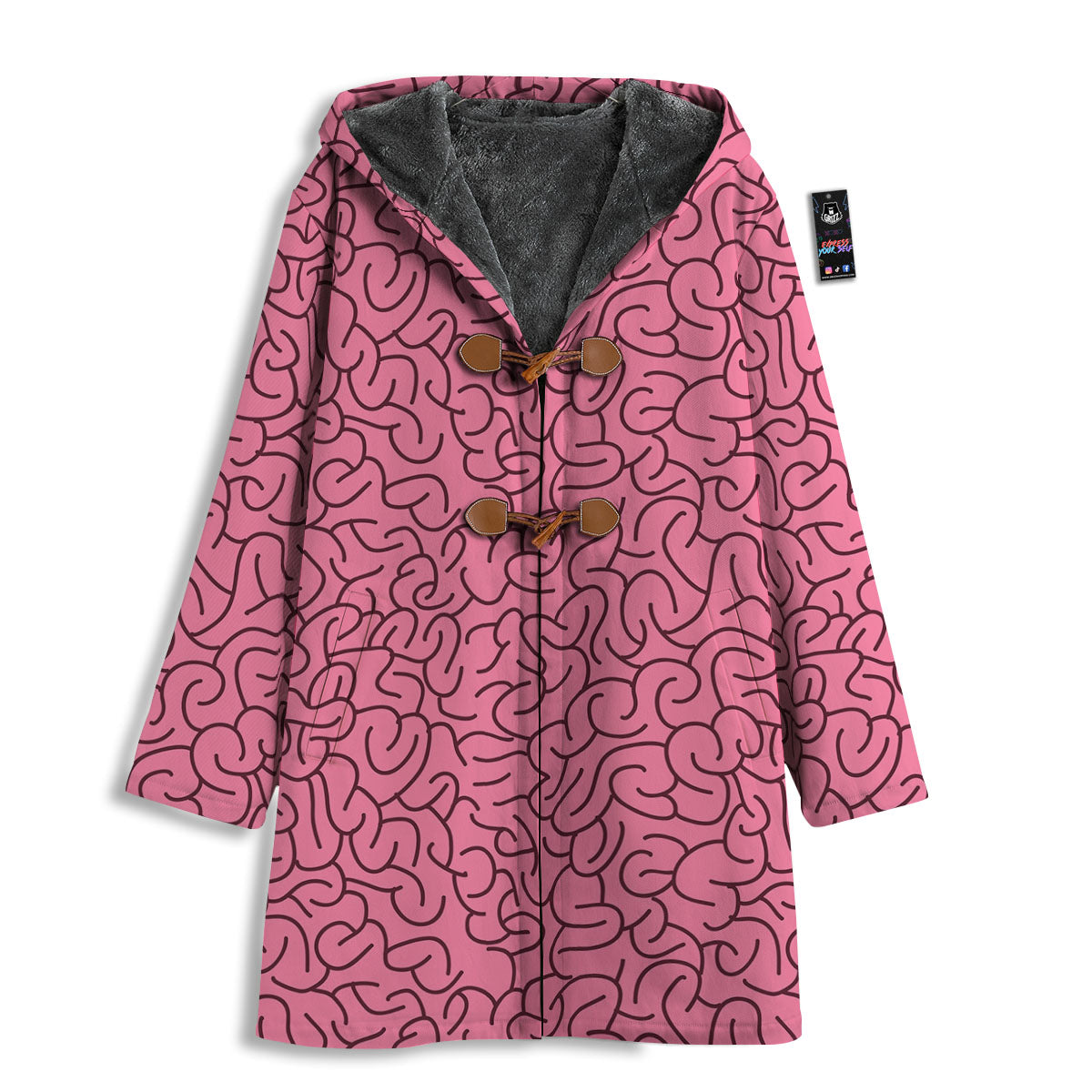 Human Brain Print Pattern Men's Windbreaker Jacket-grizzshop
