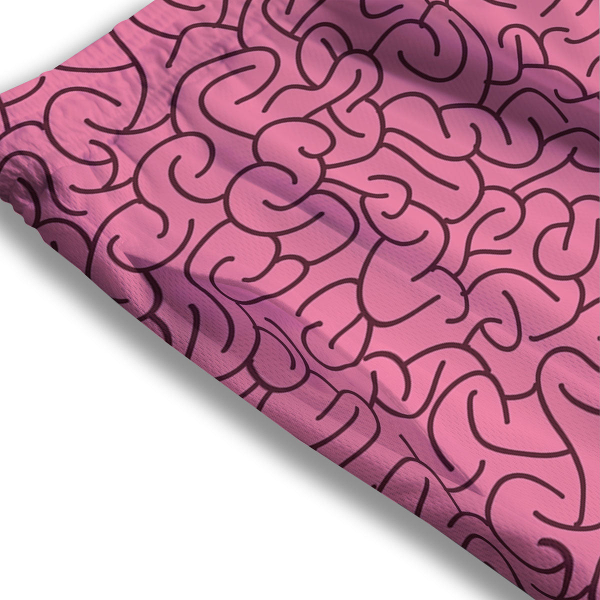 Human Brain Print Pattern Mesh Shorts