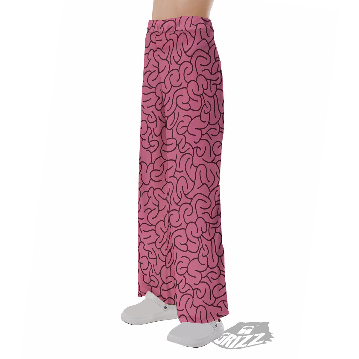 Human Brain Print Pattern Pajama Pants-grizzshop