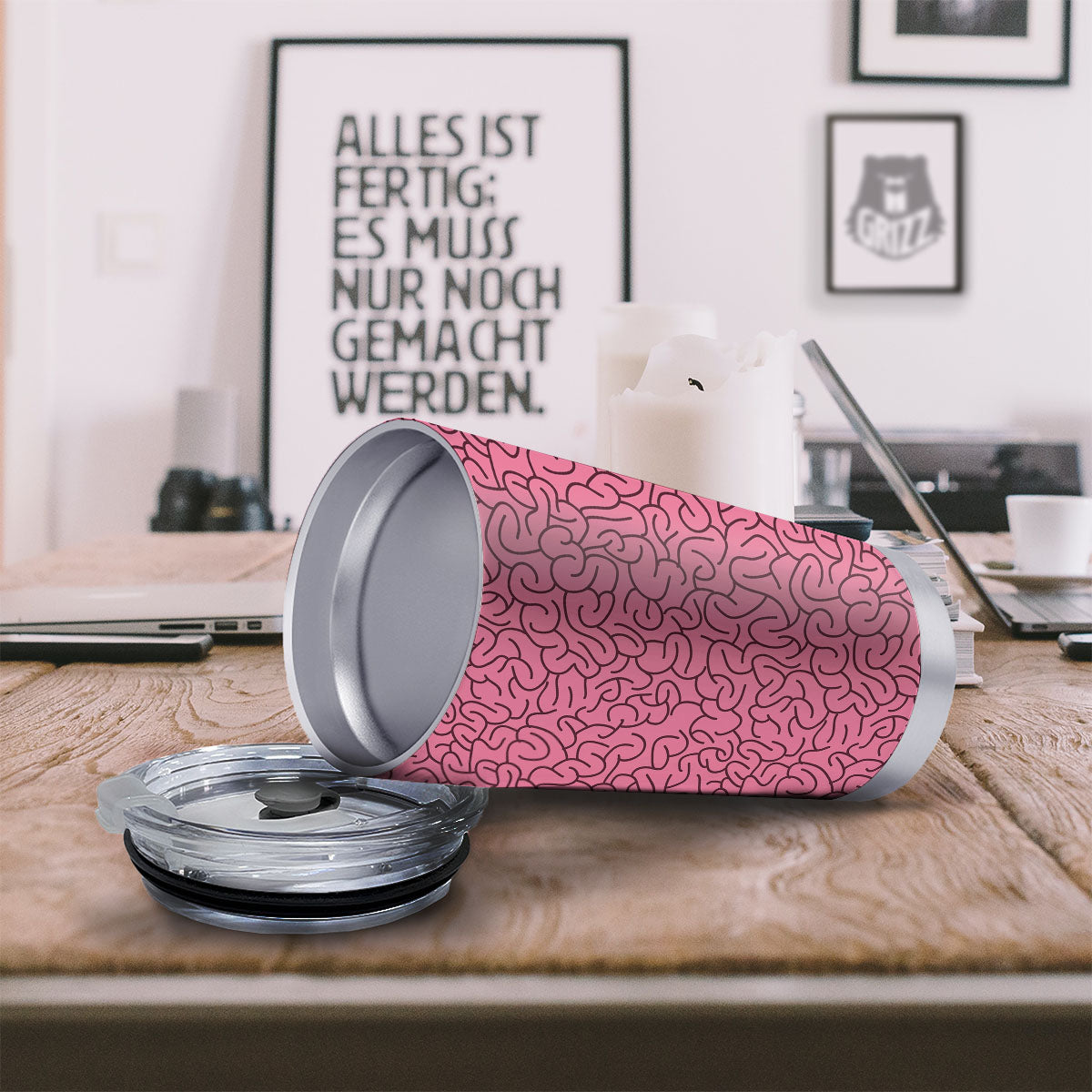 Human Brain Print Pattern Tumbler-grizzshop