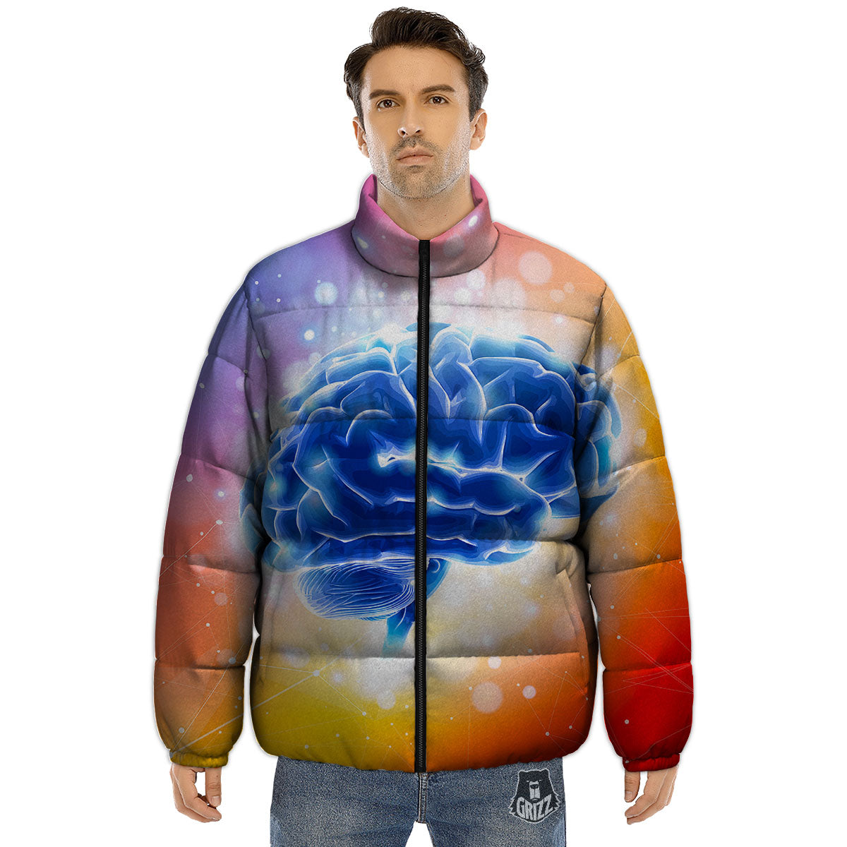 Human Brain Puffer Jacket-grizzshop