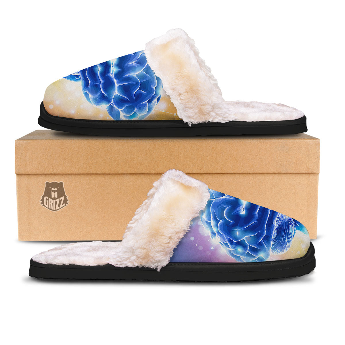 Human Brain Slippers-grizzshop
