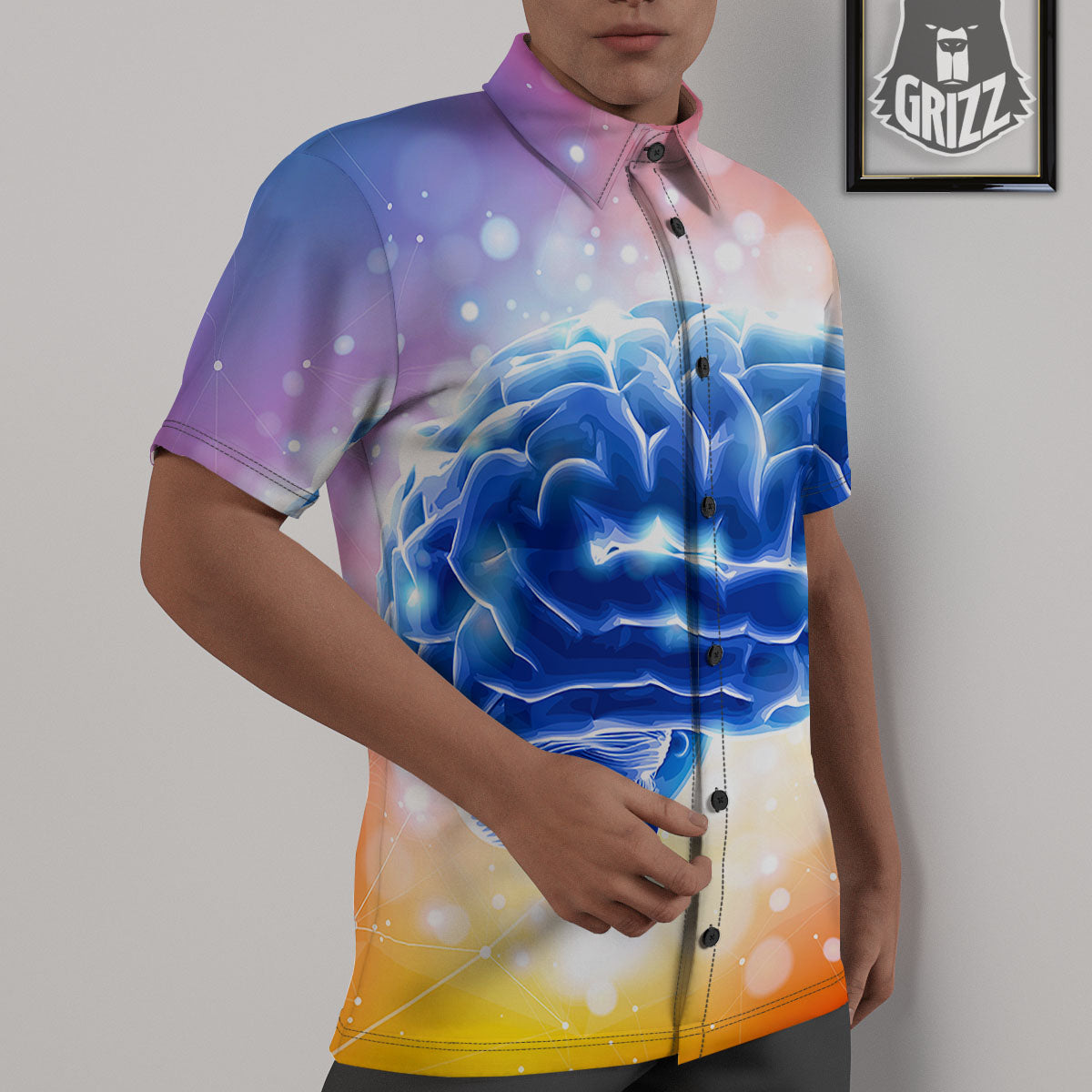 Human Brain Untucked Shirts-grizzshop