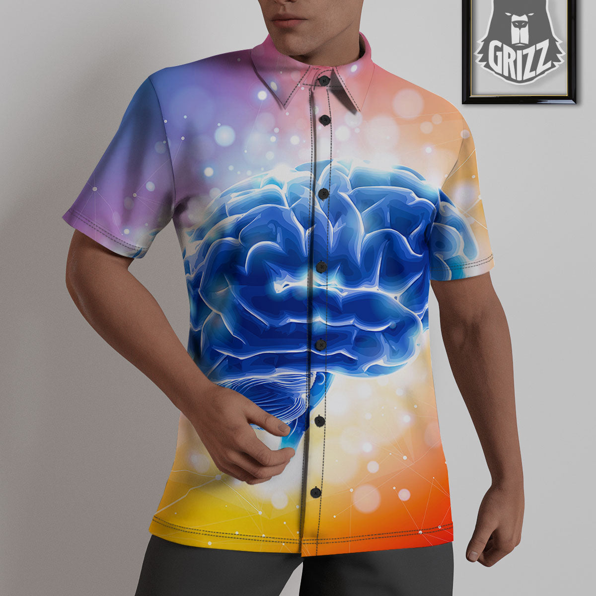 Human Brain Untucked Shirts-grizzshop