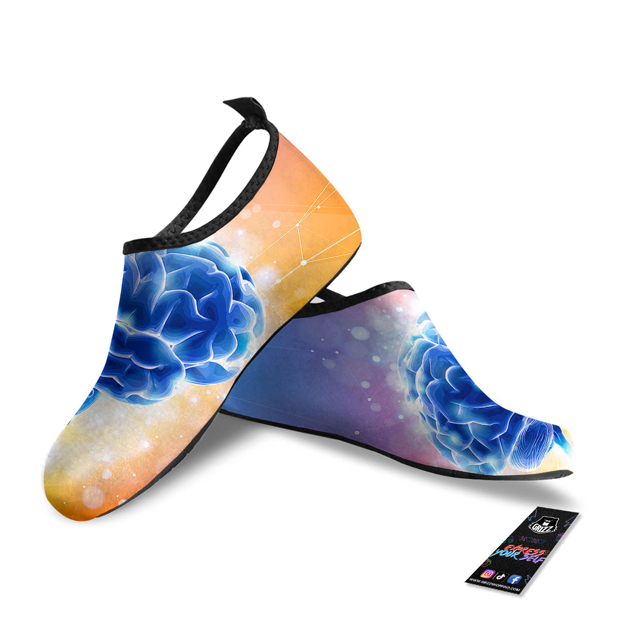 Human Brain Water Shoes-grizzshop