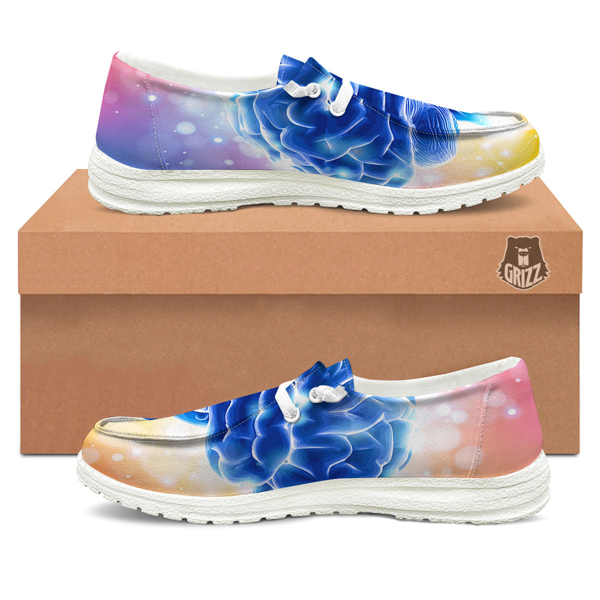 Human Brain White Loafers-grizzshop