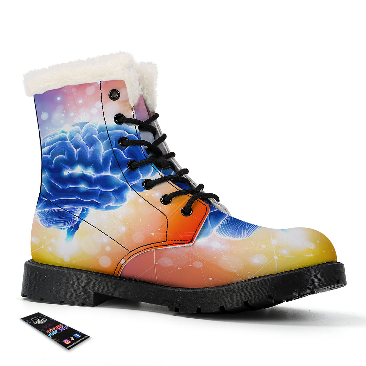 Human Brain Winter Boots-grizzshop