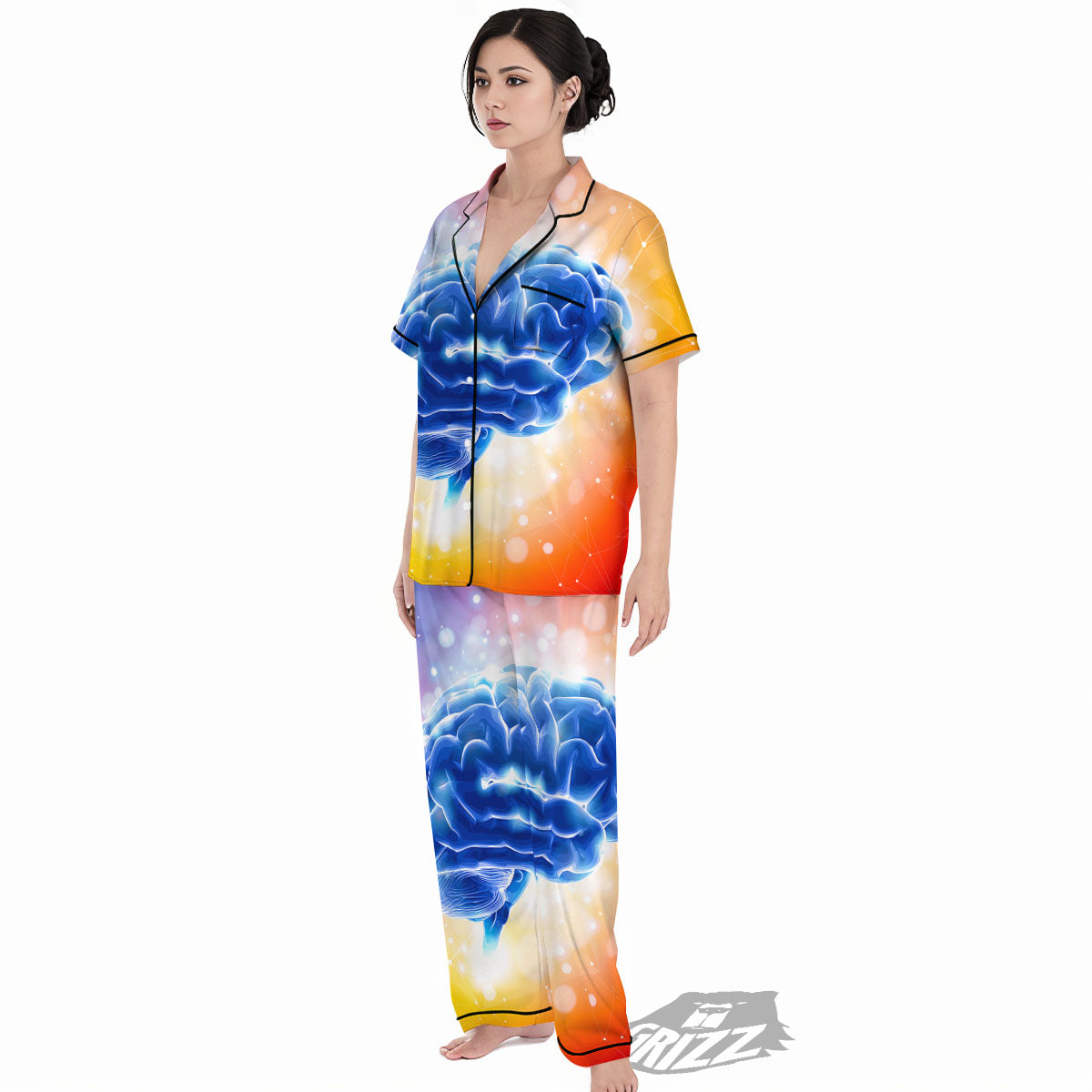 Human Brain Women's Pajamas Set-grizzshop