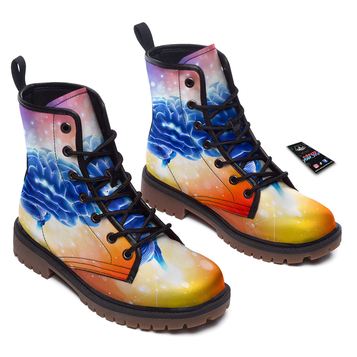 Human Brain Work Boots-grizzshop