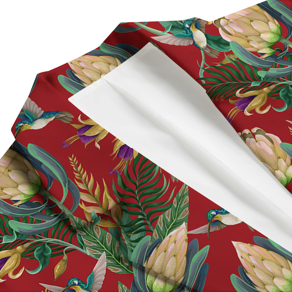 Hummingbird And Wild Flowers Print Pattern Men's Blazer-grizzshop