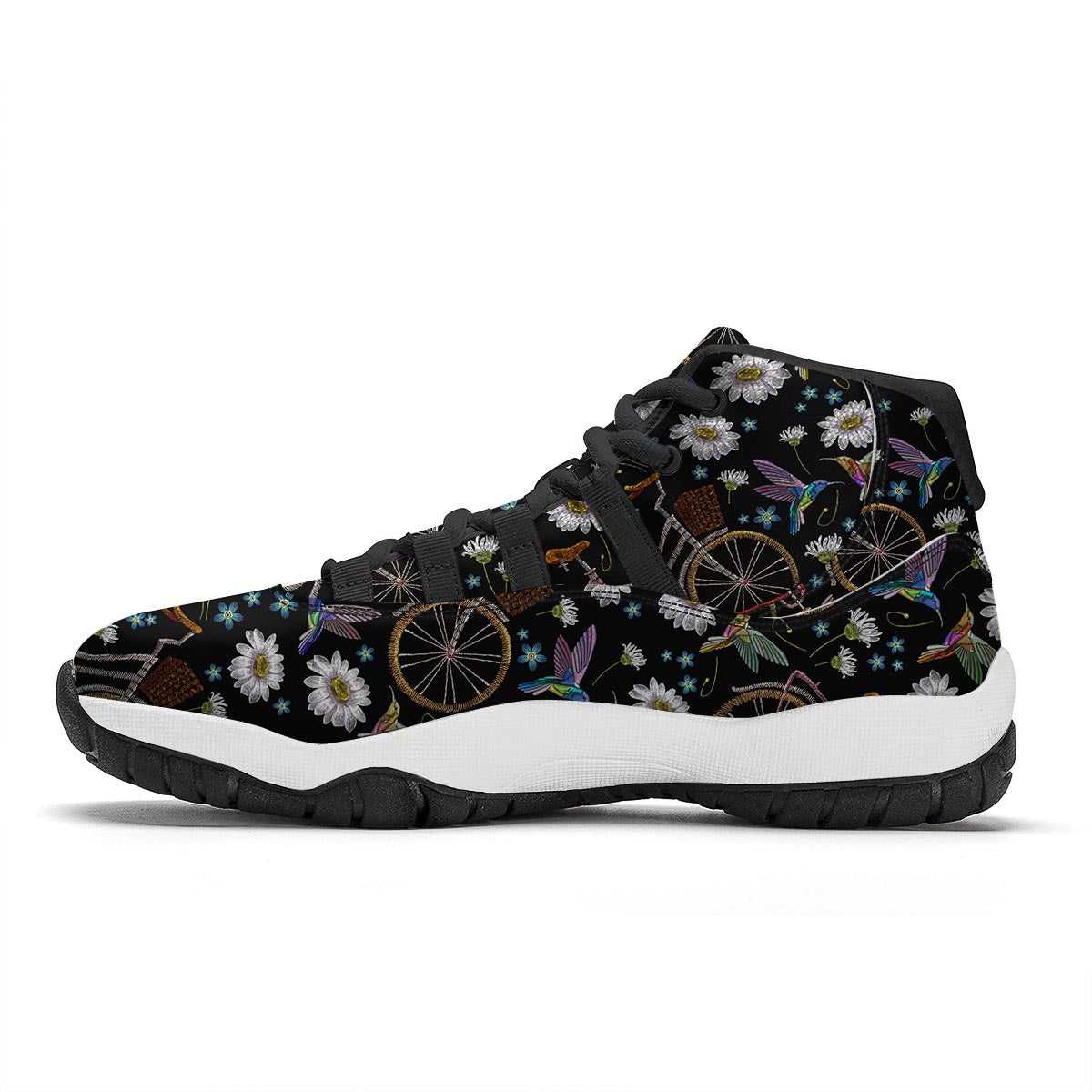 Hummingbird Bicycle Black Bball Shoes-grizzshop