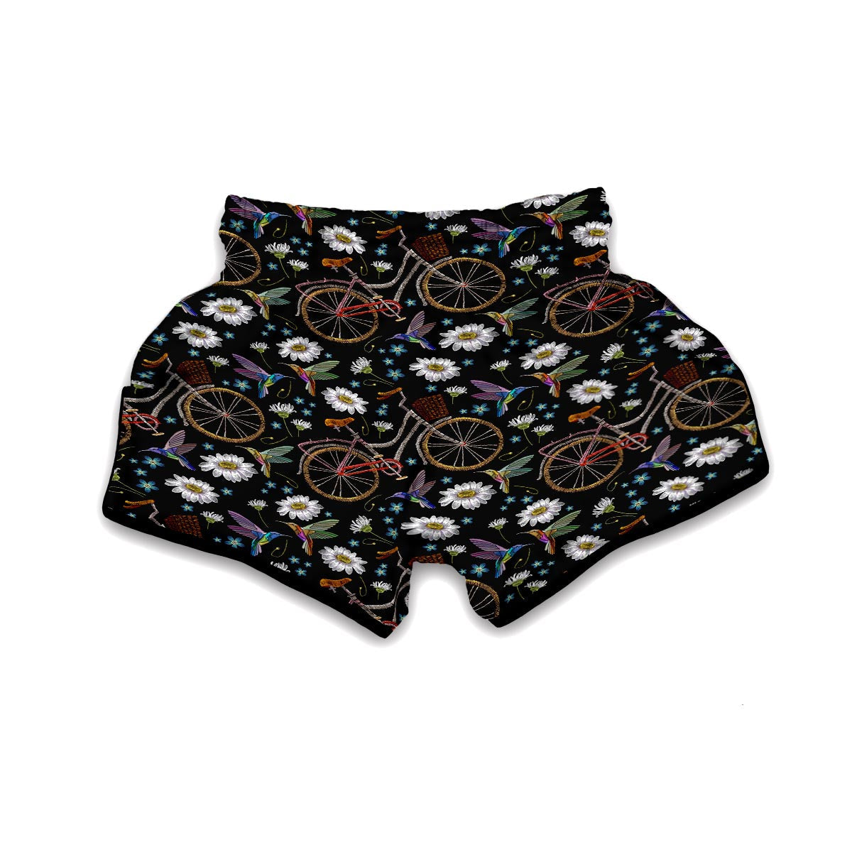 Hummingbird Bicycle Muay Thai Boxing Shorts-grizzshop