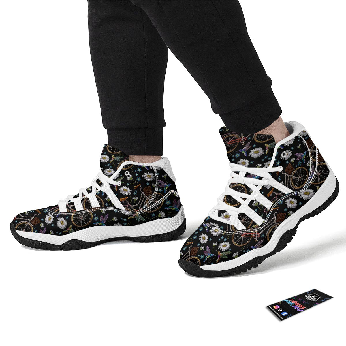 Hummingbird Bicycle White Bball Shoes-grizzshop
