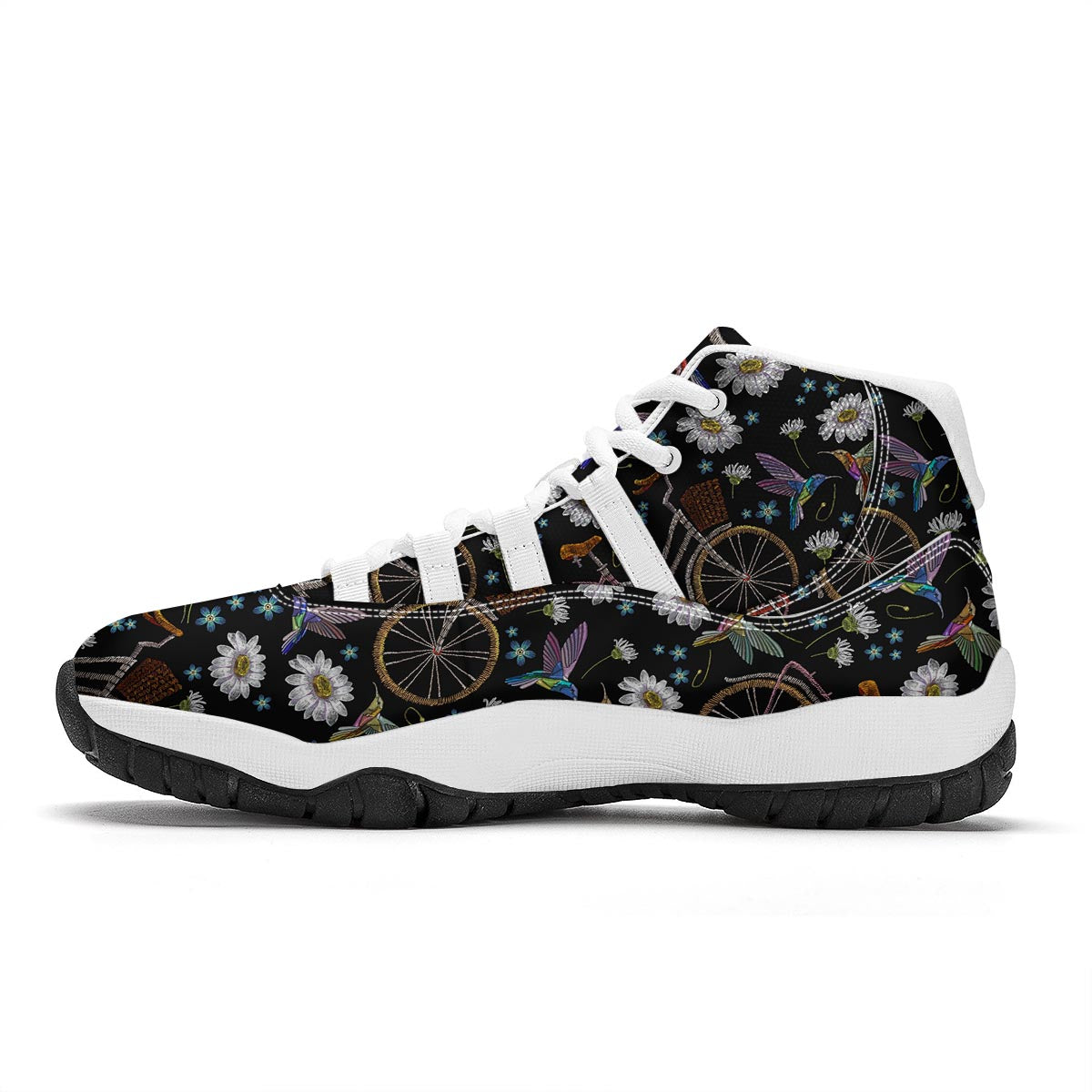 Hummingbird Bicycle White Bball Shoes-grizzshop