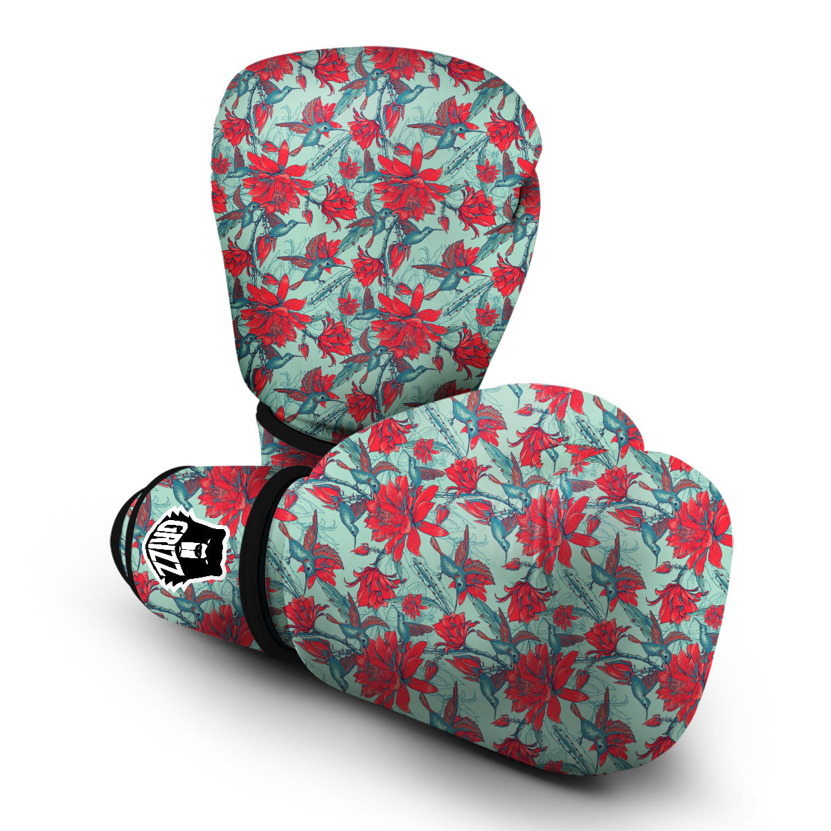 Hummingbird Floral Boxing Gloves-grizzshop